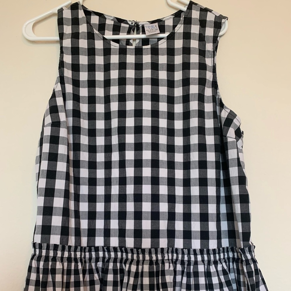 Gingham peplum top